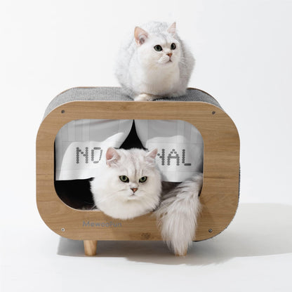Cabane, maison pour chat moderne en bois