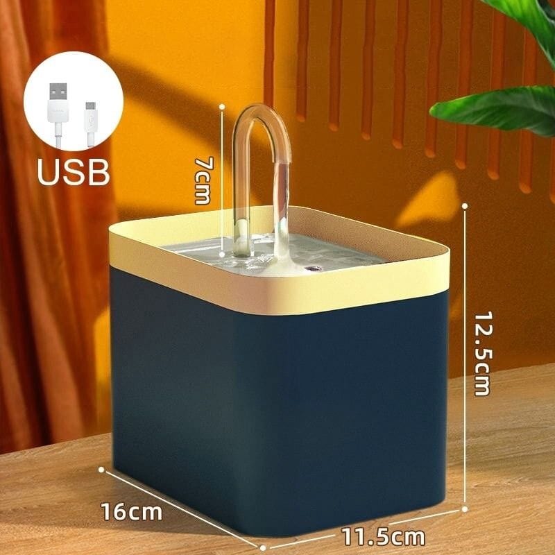 Fontaine à eau 1.5L - Prise USB - Bleu
