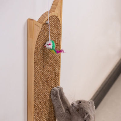 Rascador de pared para gatos adultos en sisal