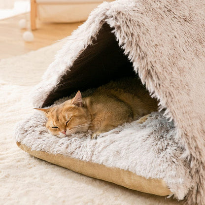 Niche pour chat tente de couchage automne hiver